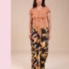 Rose Miss Pyjama pantalon imprimé – Réf 14720 – Camel