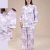 Rose Miss Pyjama chemise fleuri – Réf 14895 – Rose fleuri