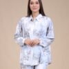 Rose Miss Pyjama chemise fleuri – Réf 14895 – Bleu fleuri