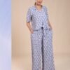 Rose Miss Pyjama imprimé ikat – Réf 15017 – Bleu lavande