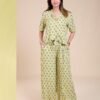 Rose Miss Pyjama imprimé ikat – Réf 15017 – Vert anis