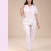 Rose Miss Pyjama plumetis dentelle – Réf 15028 – Rose pâle