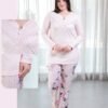 Rose Miss Pyjama fleuri – Réf 15068 – Rose pâle