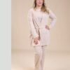 Rose Miss Pyjama 3 pièces avec gilet côtelé – Réf 15077 – Beige