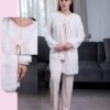 Rose Miss Pyjama 3 pièces avec gilet dentelle – Réf 15087 – Beige