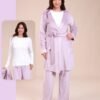 Rose Miss Pyjama 3 pièces velours avec robe de chambre – Réf 15092 – Lilas Rose Miss Pyjama 3 pièces velours avec robe de chambre – Réf 15092 – Lilas