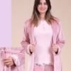 Rose Miss Pyjama 3 pièces velours avec robe de chambre – Réf 15092 – Vieux rose Rose Miss Pyjama 3 pièces velours avec robe de chambre – Réf 15092 – Vieux rose