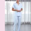 Rose Miss Pyjama boutonné à volants – Réf 15129 – Bleu ciel