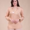 Rose Miss Pyjama brodé – Réf 15170 – Camel