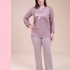 Rose Miss Pyjama brodé – Réf 15170 – Taupe