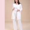 Rose Miss Pyjama 3 pièces avec gilet – Réf 15172 – Blanc
