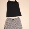 Rose Miss Pyjama short et caraco léopard – Réf 15220 – Noir