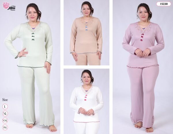 Rose Miss Pyjama dentelle – Réf 15230 – Couleurs assorties