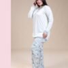Rose Miss Pyjama dentelle fleuri – Réf 15343 – Vert d'eau