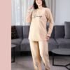 Rose Miss Pyjama polaire côtelé – Réf 16063 – Beige
