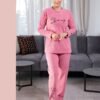 Rose Miss Pyjama polaire côtelé – Réf 16063 – Fuchsia