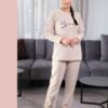 Rose Miss Pyjama polaire côtelé – Réf 16063 – Taupe