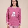 Rose Miss Pyjama imprimé ourson – Réf 16096 – Framboise