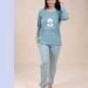 Rose Miss Pyjama imprimé ourson – Réf 16096 – Vert d'eau