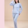 Rose Miss Pyjama côtelé – Réf 16101 – Bleu ciel