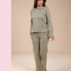 Rose Miss Pyjama côtelé – Réf 16101 – Vert olive