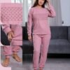 Rose Miss Pyjama jacquard – Réf 16144 – Vieux rose