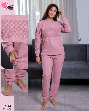 Rose Miss Pyjama jacquard – Réf 16144 – Vieux rose