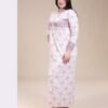 Rose Miss Chemise de nuit longue fleurie – Réf 16148 – Rose pâle