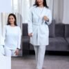 Rose Miss Ensemble pyjama et gilet 3 pièces – Réf 16194 – Bleu ciel