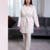 Rose Miss Ensemble pyjama et gilet 3 pièces – Réf 16194 – Écru
