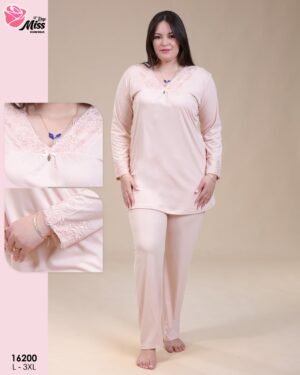 Rose Miss Pyjama dentelle – Réf 16200 – Pêche
