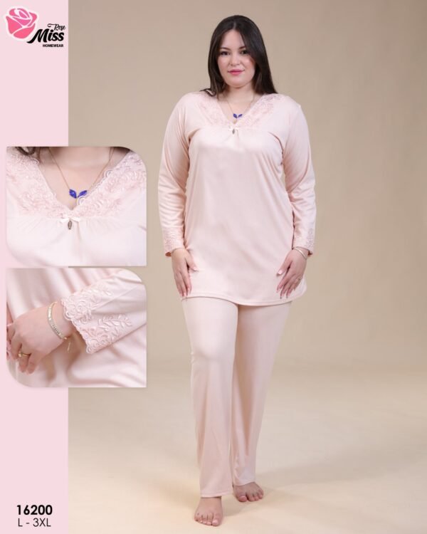 Rose Miss Pyjama dentelle – Réf 16200 – Pêche Rose Miss Pyjama dentelle – Réf 16200 – Pêche