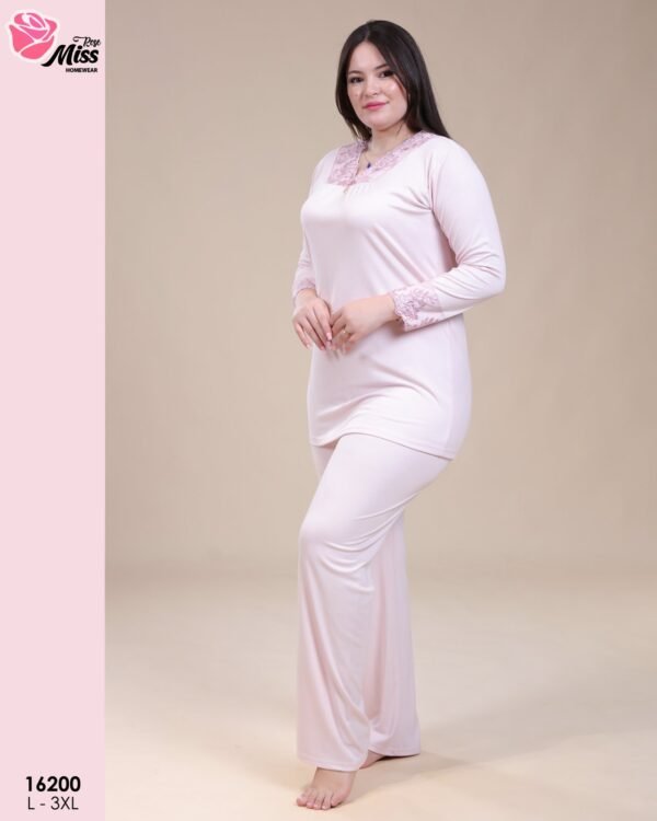 Rose Miss Pyjama dentelle – Réf 16200 – Rose pâle Rose Miss Pyjama dentelle – Réf 16200 – Rose pâle