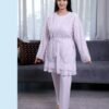Rose Miss Ensemble pyjama et kimono dentelle 3 pièces – Réf 16215 – Lilas