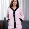 Rose Miss Pyjama polaire boutonné – Réf 16233 – Rose