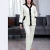 Rose Miss Pyjama polaire boutonné – Réf 16233 – Crème