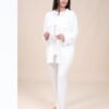 Rose Miss Ensemble pyjama et gilet dentelle 3 pièces – Réf 16239 – Blanc cassé