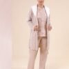 Rose Miss Pyjama 3 pièces polaire avec robe de chambre – Réf 16256 – Beige