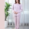 Rose Miss Pyjama boutonné imprimé – Réf 16259 – Mauve
