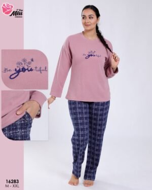 Rose Miss Pyjama à carreaux – Réf 16283 – Vieux rose marine