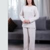 Rose Miss Pyjama côtelé – Réf 16293 – Gris clair