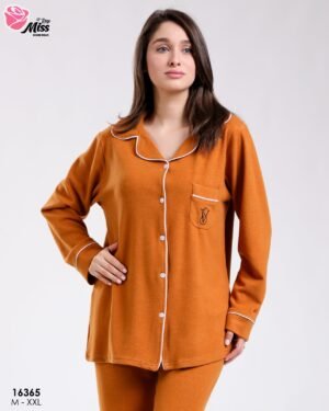 Rose Miss Pyjama boutonné – Réf 16365 – Moutarde