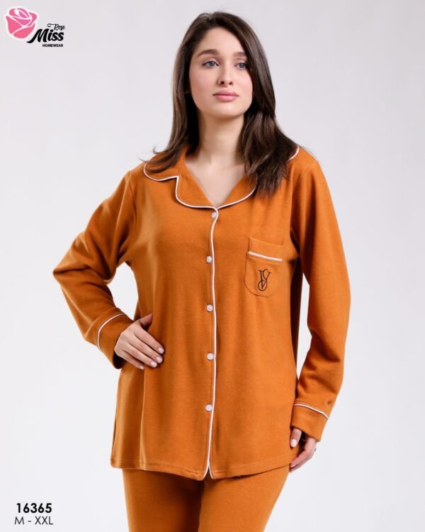 Rose Miss Pyjama boutonné – Réf 16365 – Moutarde