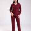 Rose Miss Pyjama boutonné – Réf 16365 – Bordeaux