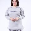 Rose Miss Pyjama imprimé feuilles – Réf 16413 – Gris clair