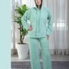 Rose Miss Pyjama côtelé à capuche – Réf 16417 – Vert d'eau