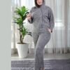 Rose Miss Pyjama côtelé à capuche – Réf 16417 – Gris anthracite