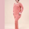 Rose Miss Pyjama jacquard dentelle – Réf 16434 – Corail