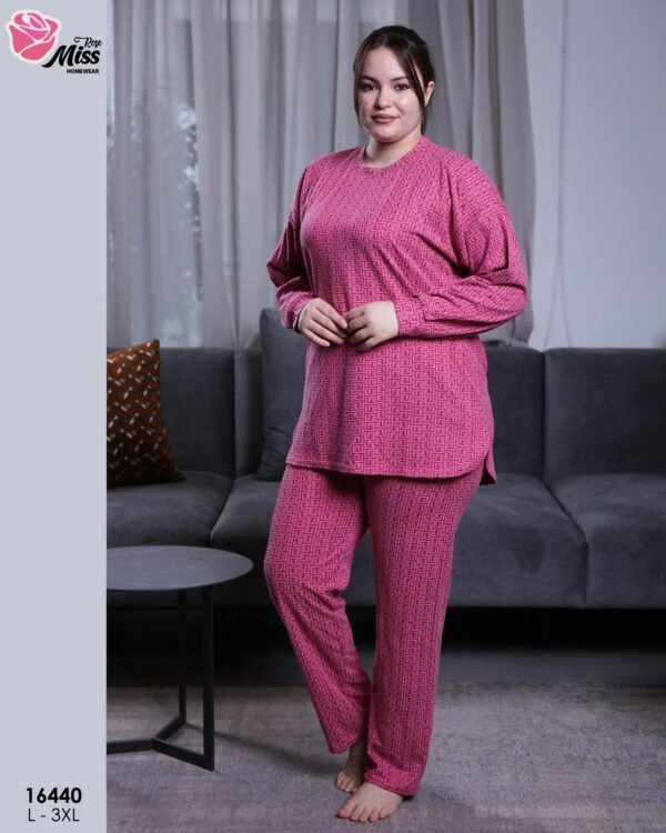 Rose Miss Pyjama jacquard – Réf 16440 – Fuchsia