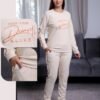 Rose Miss Pyjama brodé – Réf 16445 – Pêche